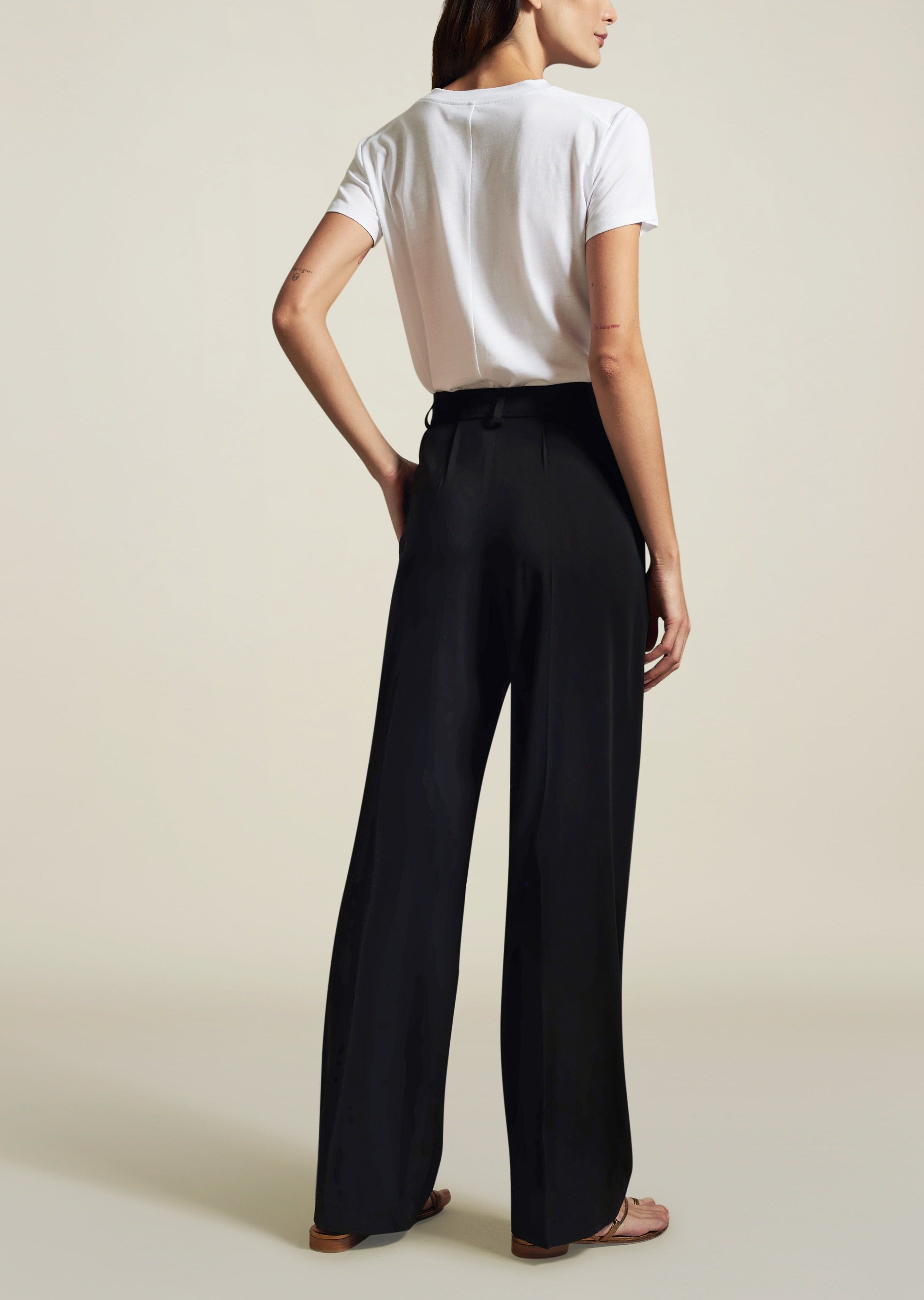 Le Smoking Trouser in Black Sporty Suiting