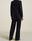 Mia Shawl Collar Blazer in Black Sporty Suiting