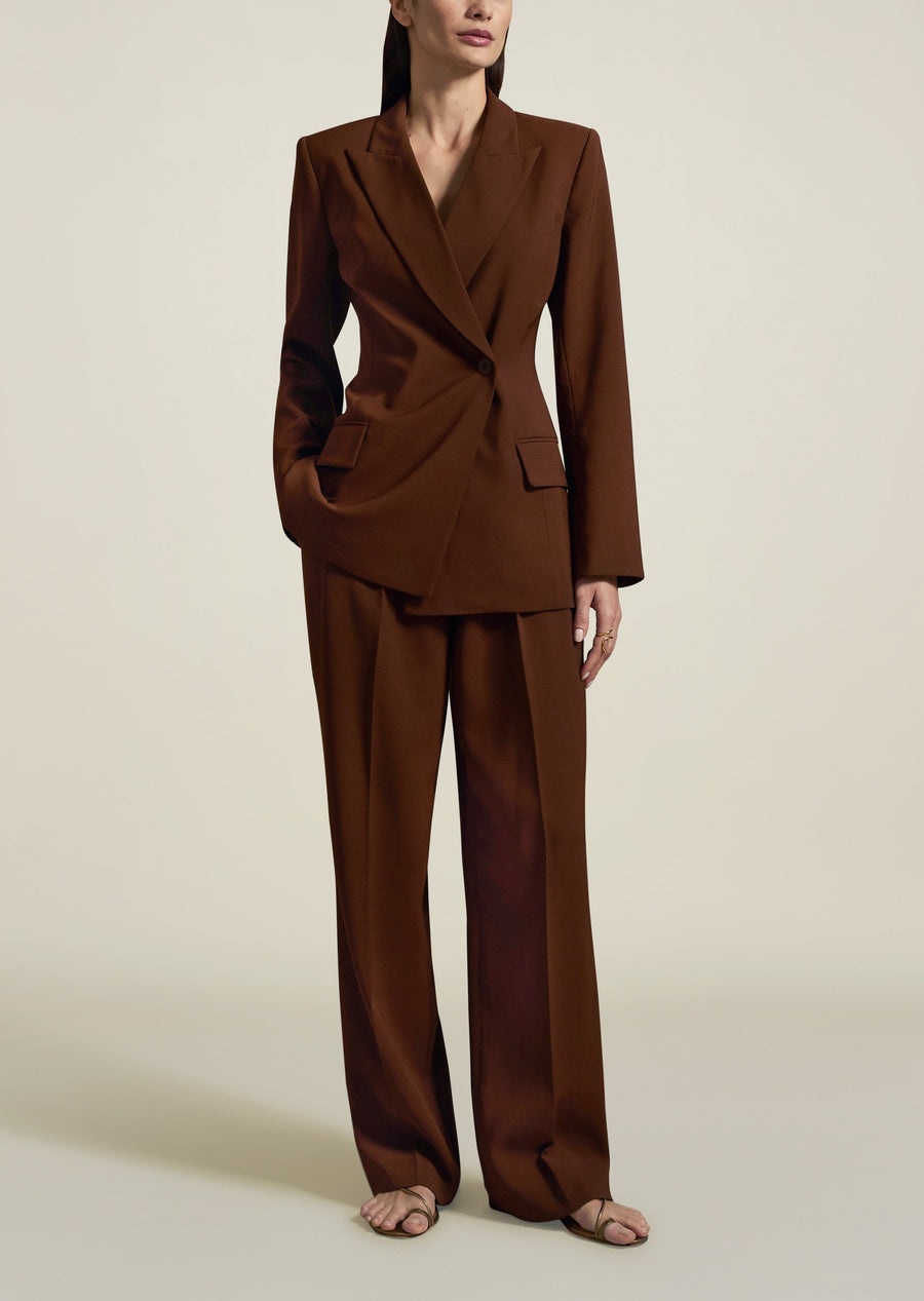 Sablier Blazer in Hickory Heavy Suiting