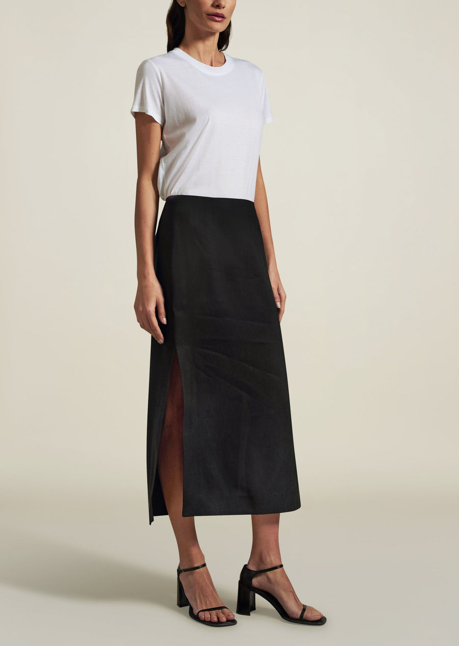 Forsyth Pencil Skirt in Deadstock Linen